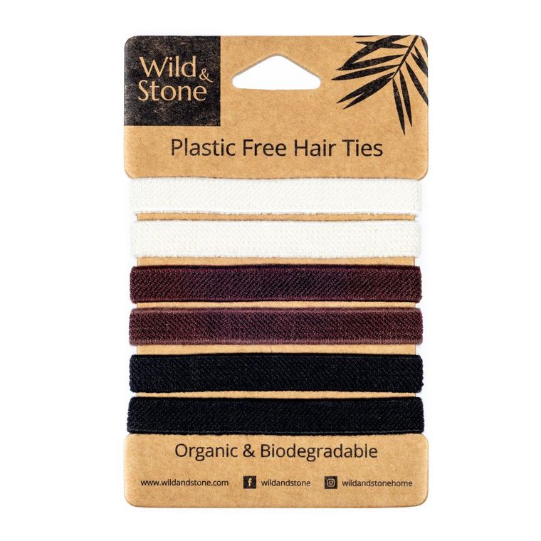 Plastic Free Hair Ties - 6 Pack (Natural)