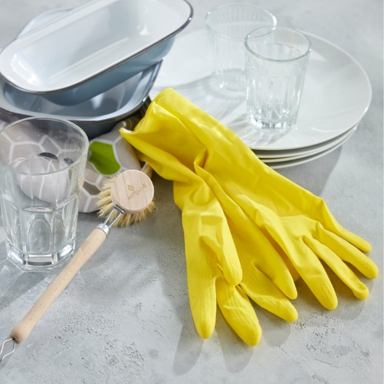 Natural Latex Rubber Gloves - Yellow