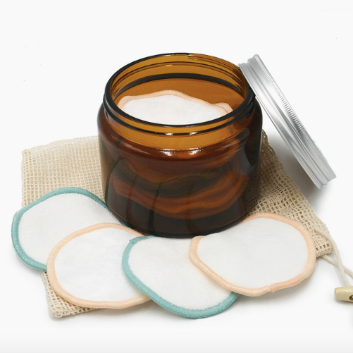 Reuseable Makeup Remover Pads & Glass Jar